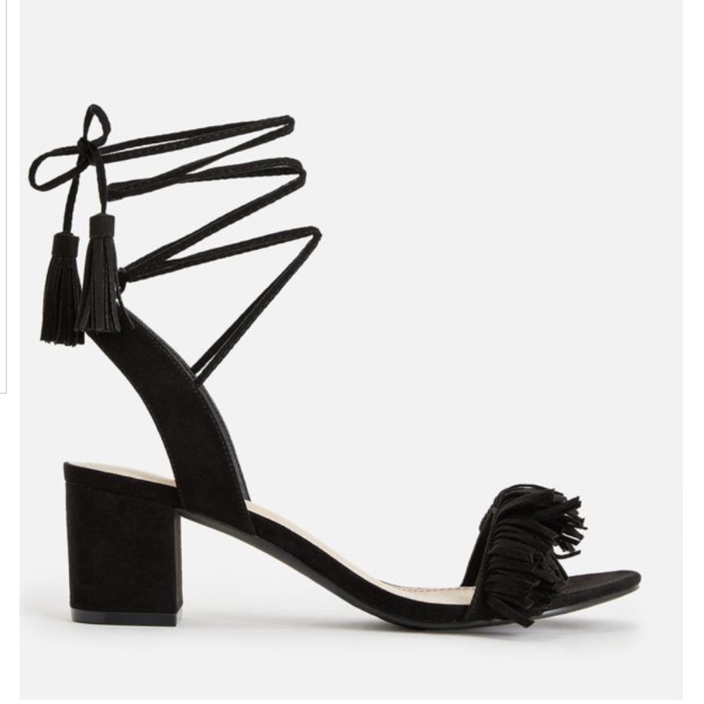 Fringe Heeled Sandal